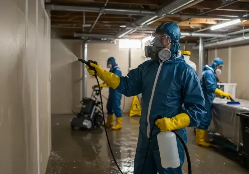 Basement Sanitization and Antimicrobial Treatment process in Millersburg, PA